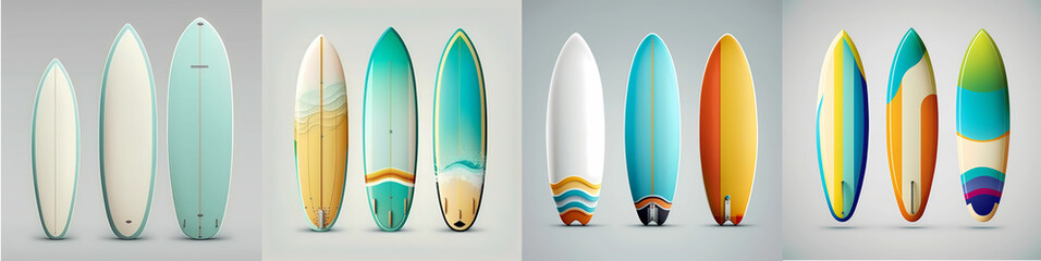 surf board. Colorful surfboards. 