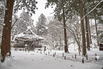 雪化粧の三千院