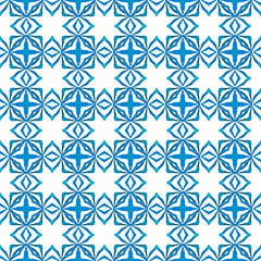 Fototapeta premium Medallion seamless pattern. Blue memorable boho