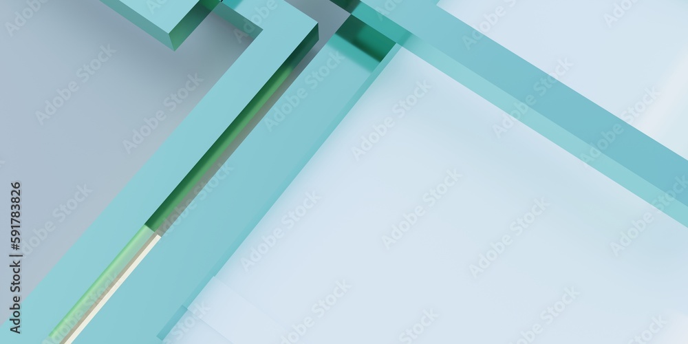 Poster geometric shapes background simple and strong pattern 3d illustration