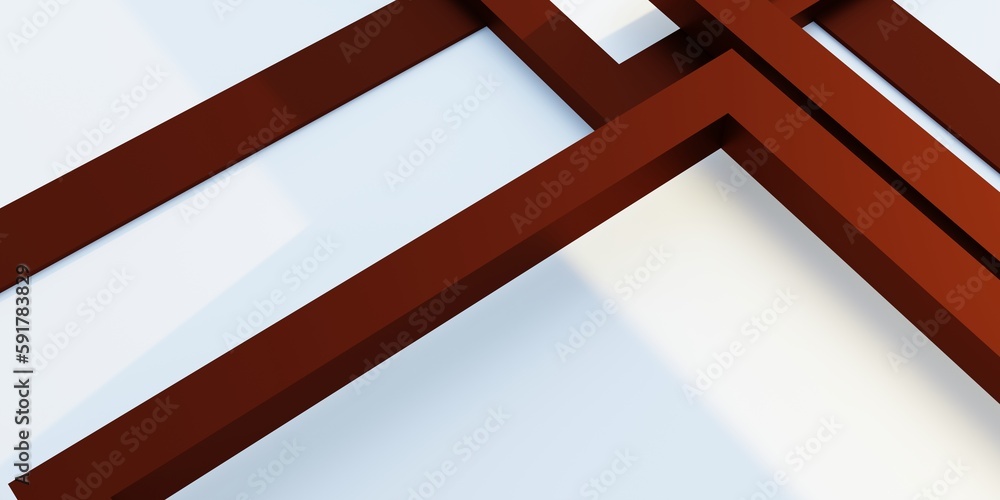Poster geometric shapes background simple and strong pattern 3d illustration