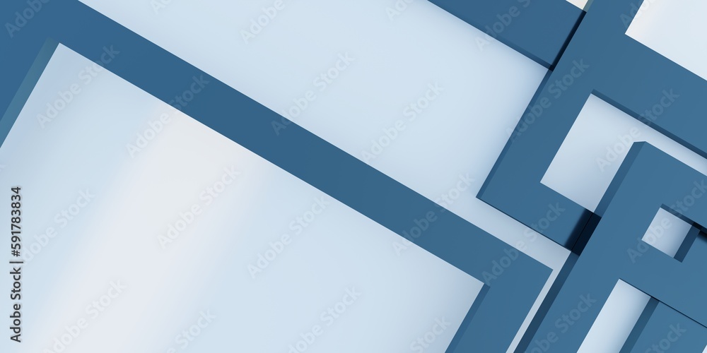 Poster geometric shapes background simple and strong pattern 3d illustration