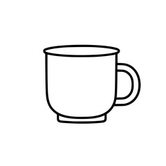 Mug cup vector illustration isolated on transparent background