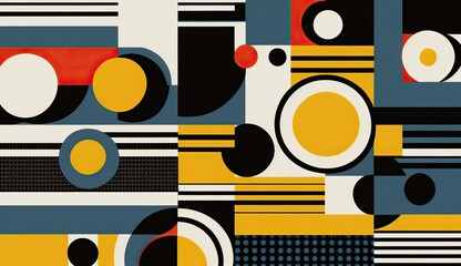 Generative Abstract Bauhaus Art Pattern