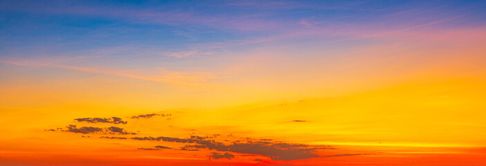 orange sky background,Sunset sky for background or sunrise sky and clouds in the morning.