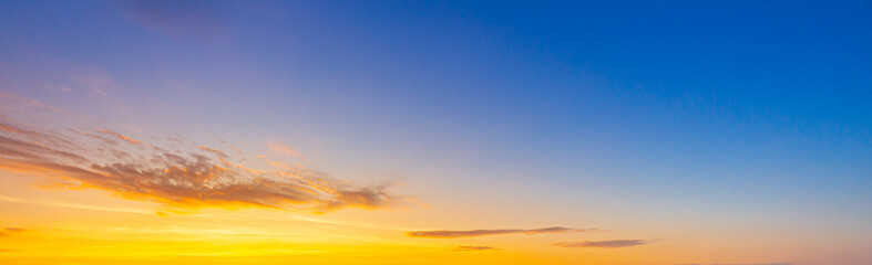 orange sky background,Sunset sky for background or sunrise sky and clouds in the morning.