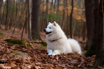 Obraz premium portrait of a Samoyed dog