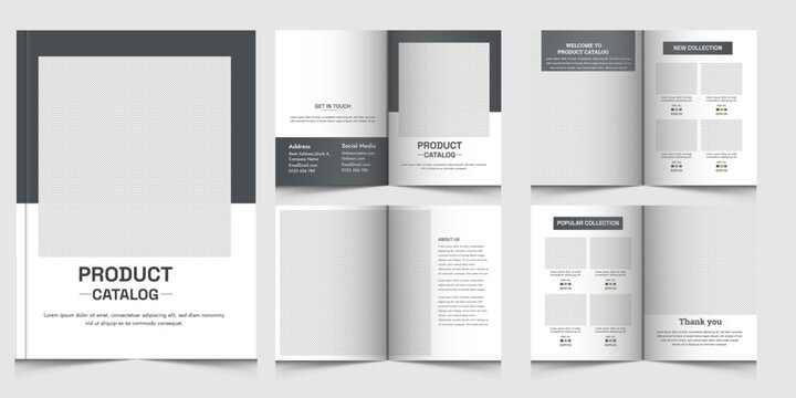 modern a4 Product catalogue design template and company business profile brochure modern concept and minimalist layout or furniture product catalog design free vector