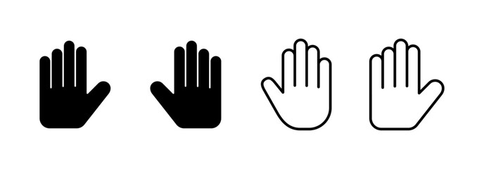 Fototapeta premium Hand icon vector for web and mobile app. hand sign and symbol. hand gesture