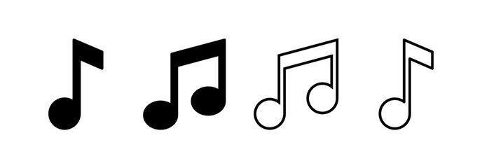Music icon vector for web and mobile app. note music sign and symbol