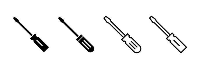 Screwdriver icon vector for web and mobile app. tools sign and symbol