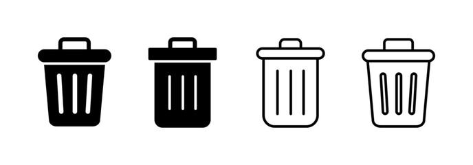 Trash icon vector for web and mobile app. trash can icon. delete sign and symbol.