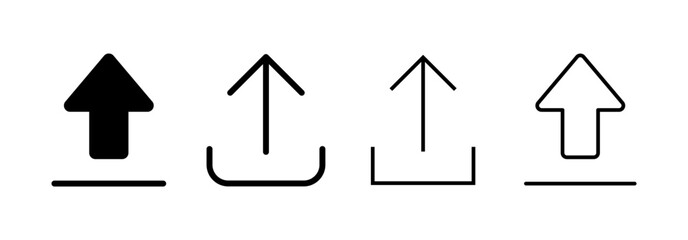 Upload icon vector for web and mobile app. load data sign and symbol