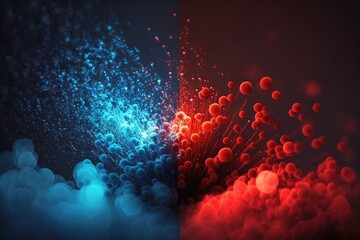 patriotic background with bubbles. Generative AI