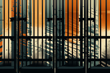 A set of prison bars, criminal justice reform. generative AI