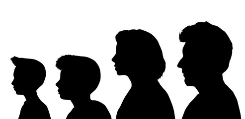Family concept silhouettes