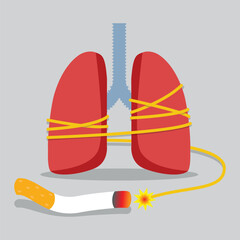 Smoking hurts the lungs