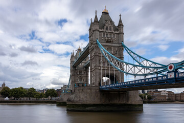 Tower Bridge London on a cloudy day 