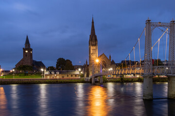 Fototapeta premium Inverness bridge in the evening, Scotland