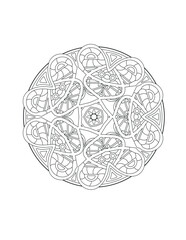 Mandala for adult or children's coloring book