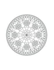 Mandala for adult or children's coloring book