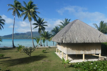 Fototapeta na wymiar trip to french polynesia. discovery of Tahiti and these islands