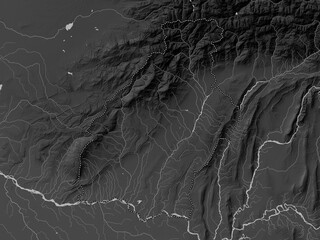 Surkhandarya, Uzbekistan. Grayscale. No legend