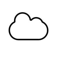 Bold Black Cloud Icon for Dynamic Designs