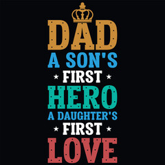 Father's day dad or daddy typography tshirt design vector design