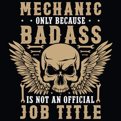 Fototapeta premium Mechanic graphics tshirt design 