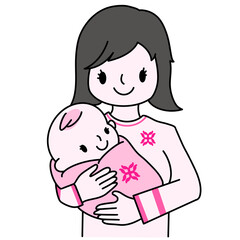 Cute Mother and her baby