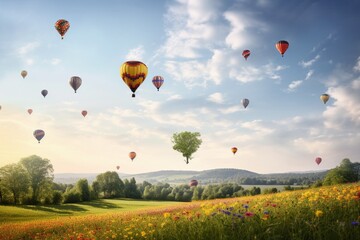 Ascending to the Heavens: A Colorful Himmelfahrt Celebration with Hot Air Balloons