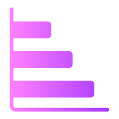 Obraz premium bar chart gradient icon