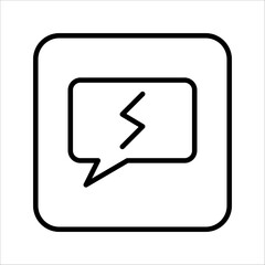 Social media thin line vector icon on white background, eps 10.