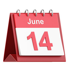 3D illustration of a calendar used for scheduling appointments