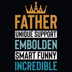 Father's day dad or daddy typography tshirt design vector design