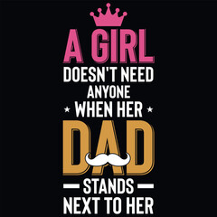 Father's day dad or daddy typography tshirt design vector design