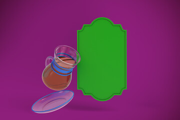 Eid Tea Set and Frame Front Side