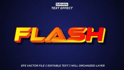 Free vector Flash text effect editable modern lettering typography font style	