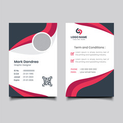 Modern and clean business id card template design