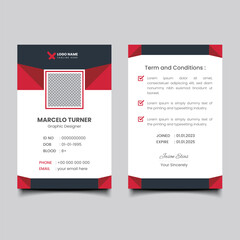 Modern and clean business id card template design