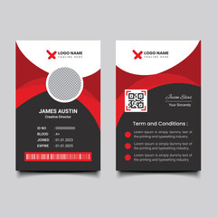 Modern and clean business id card template design