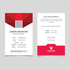 Corporate office employee id card template