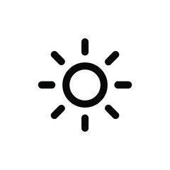 Sun icon vector. Sunlight sign