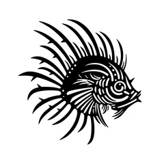 Lionfish vector illustration isolated on transparent background