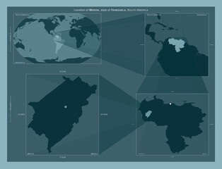 Merida, Venezuela. Described location diagram