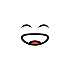 happy face emoji icon for app web logo banner poster icon - SVG File