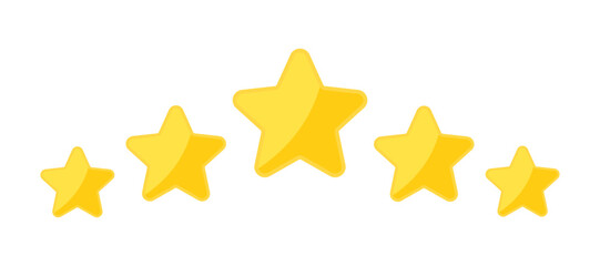 5 stars review, rate icon set