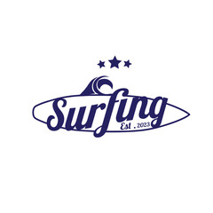 logo surfing vector template illustration