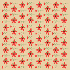 Retro Spring Floral Background, Pattern, Texture